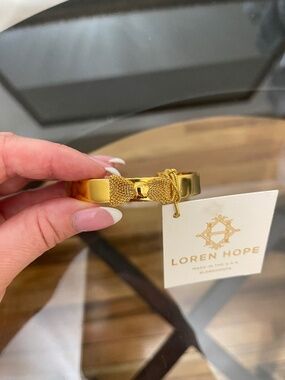 Loren Hope Gold Bow Bracelet NWT